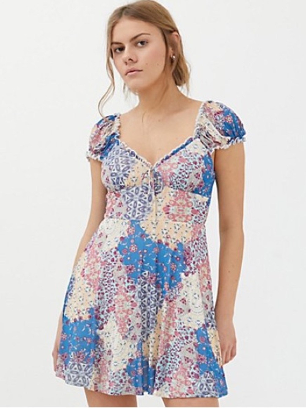 UO Audrey Mesh Mini Dress
